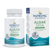 Nordic Naturals Algae DHA - Vegetarian Omega-3 DHA Soft Gels, 60 Count