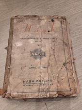 Genuine Nash Motors Master Parts List No 4 Original