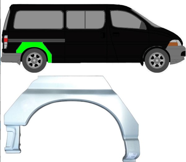 Radlauf FüR Toyota Hiace 1995 – 2006 Rechts-image
