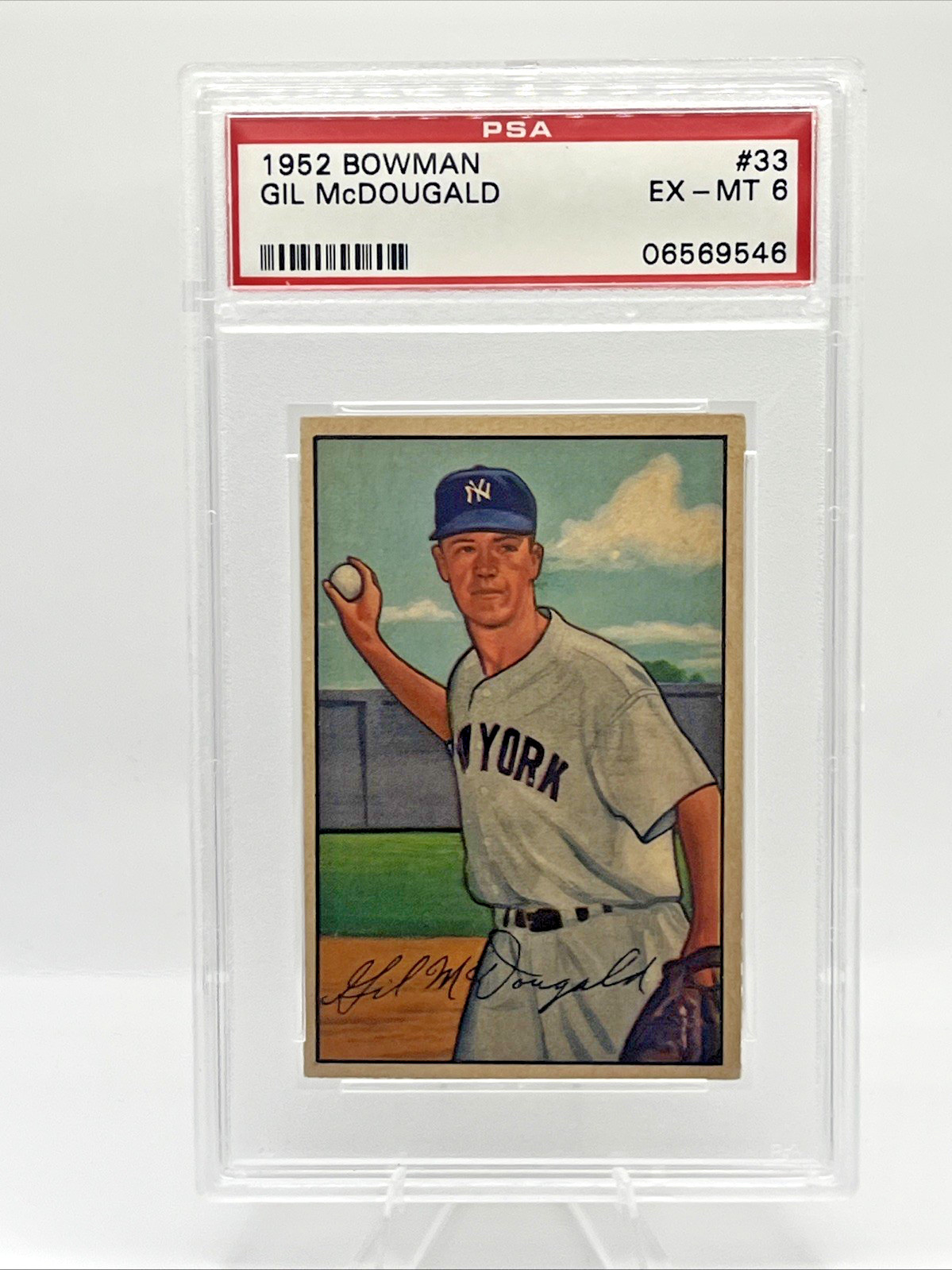 1952 Bowman - Gil McDougald #33 (RC) New York Yankees PSA 6 EX/MT