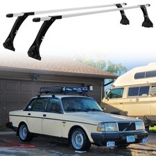 For Volvo 240 63 Van Roof Rack Cross Bars Cargo Kayaks Carrier With Rain Gutter