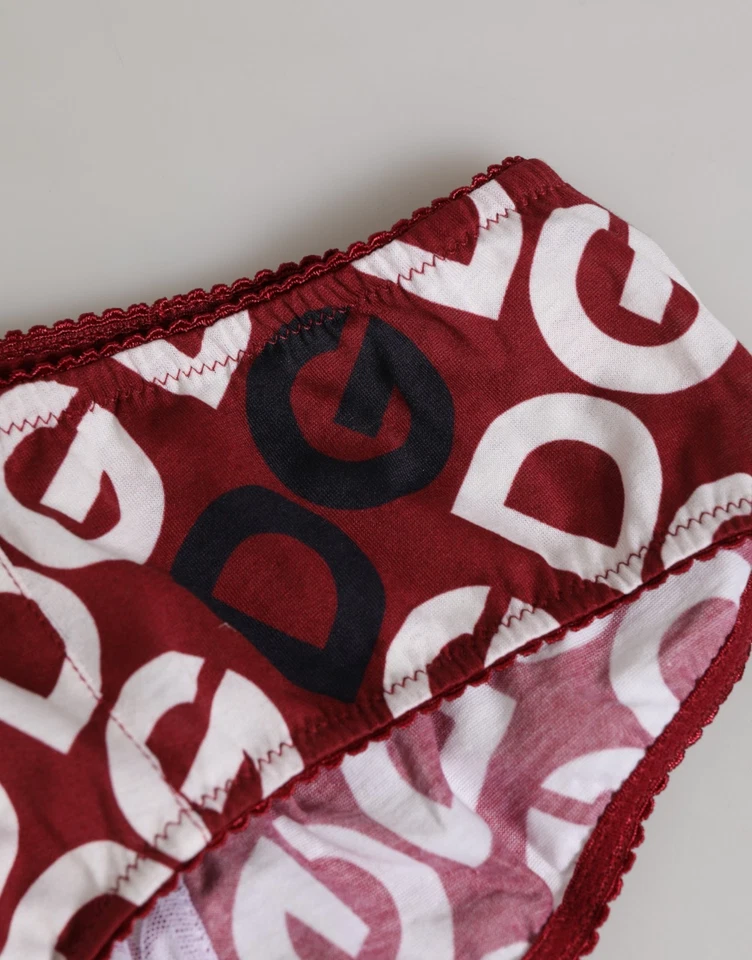 DOLCE & GABBANA Ropa Interior Burdeos DG Logo Slip Bottom Brief IT4 / L RRP 120usd Foto 2 de 4