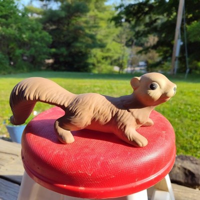 Vintage Ceramic Climbing Squirrel Hanging Figurine Cottagecore Woodland Decor