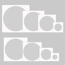 Large Circle Stencil for Painting,Reusable Plastic 8 Pcs Circle Templates Stenci