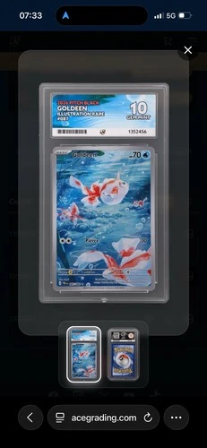 Pokémon TCG Goldeen Pitch Black IR ACE 10 Gem Mint