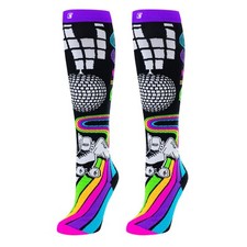 Crazy Socks DISCO ROLLER Girls Adults Fun Novelty Knee High - Size fits Most