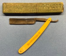 VINTAGE WADE  BUTCHER "SPECIAL" STRAIGHT RAZOR W/BOX 9/16"