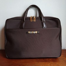 Moschino Vintage Nylon Tote Bag And Briefcase Business Bag Brown