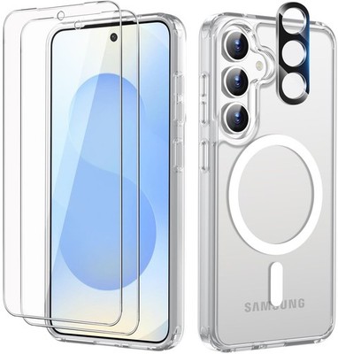 Klar Magnetisch Hülle + Displayglas für Samsung Galaxy S25 /Ultra /Plus / FE