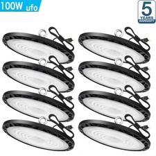 8Pack 100W UFO Led High Bay Light Industrial Commercial Warehouse Led Shop Light