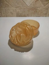 VTG Ciara Perfumed Dusting Powder EMPTY Container Trinket Box Art Nouveau 8641