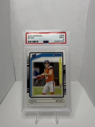 2024 Panini Donruss Rated Rookie Bo Nix Psa 9