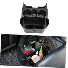 Backseat Cup Holder Storage Box Tray Organizer with Removable Trash Bin for