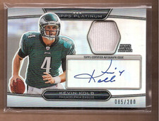2010 Topps Platinum Autographed Patches #KK Kevin Kolb Jersey/Auto /200 FB
