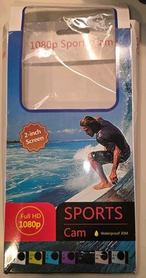 New Sports Cam 1080P Full HD 2.0 Inch Screen Waterproof 30M Action Camera Silver