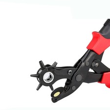 Revolving Punch Plier Kit Leather Hole Punch Tool Set for Belts Straps Shoes