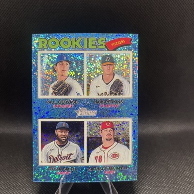 2026 QUAD ROOKIE PITCHERS CHROME LIGHT BLUE SPARKLE 2026 Topps Heritage #387