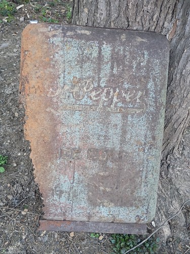 Antique Dr Pepper Cooler End Pannel With Rust N Some Weathering