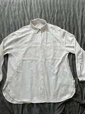 Alo Yoga Dreamscape Button Down Long Sleeve White, Size Large