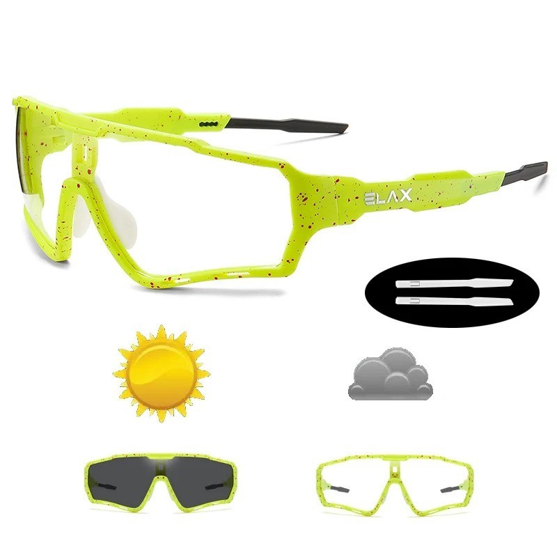 Occhiali da Sole FOTOCROMATICI Bicicletta Bici Corsa MTB Sportivi Uomo/Donna UV foto 4