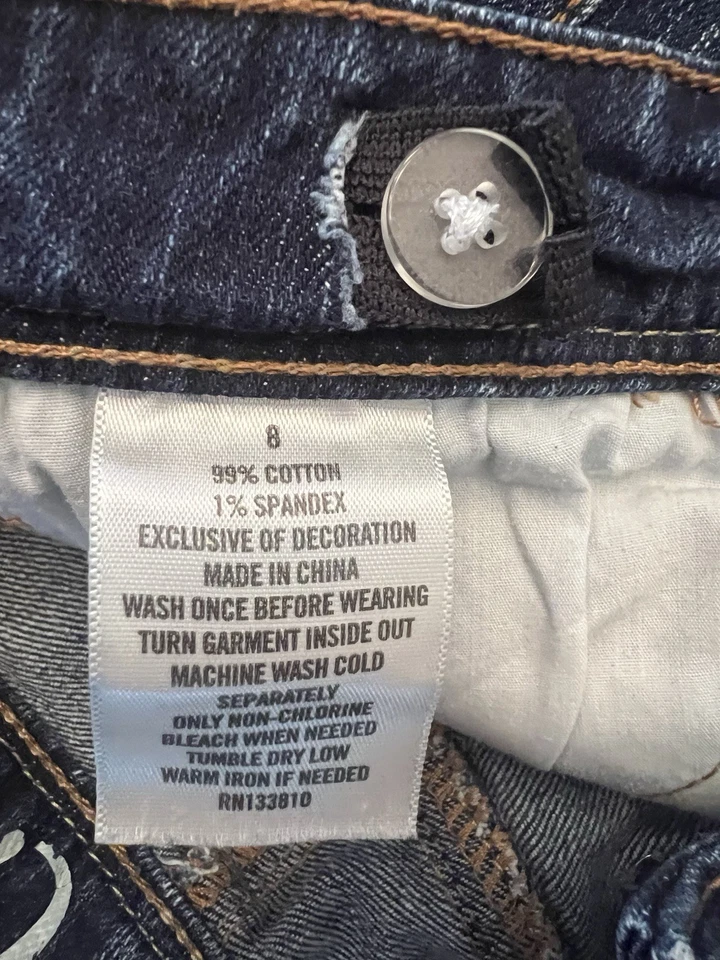 Shorts jeans feminino tamanho 8 conjunto de 3 pares um PSNY e dois 77 crianças da American Eagle - Imagem 4 de 4