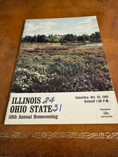 1968 Ohio State Champs v Illini Football Program Buckeye comeback win Rex Kern