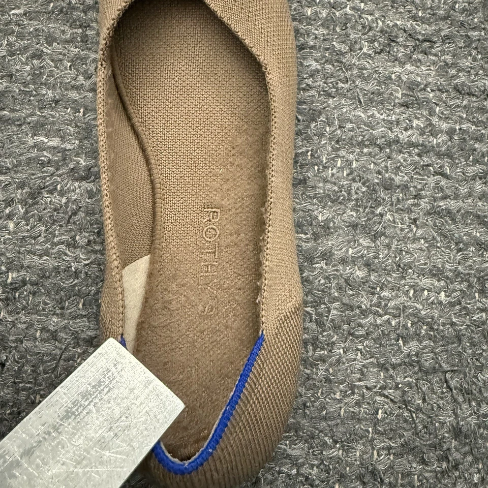 Zapatos planos Rothys 9 beige punta redonda tejidos lavables trabajo profesor ballet carrera Foto 3 de 4