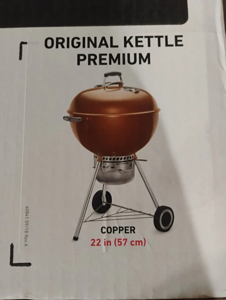 Parrilla de carbón Weber Original Kettle Premium 22 pulgadas, cobre Foto 3 de 3