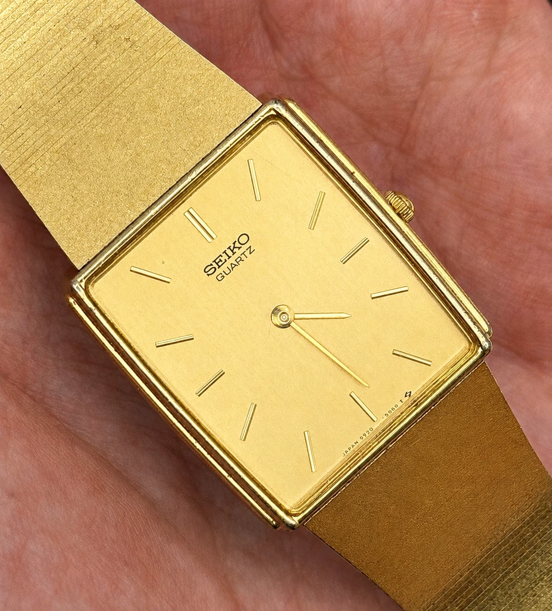 Seiko Gold Plated Case Square Wristwatches for sale - eBay
