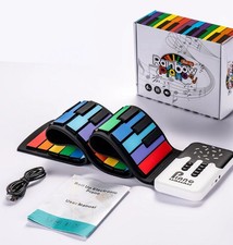 Silicone Rainbow Electronic Piano | Children’s Gift, age 6+ (49-key Roll Up)