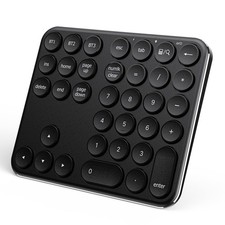 Bluetooth Number Pad, Multi-Device Wireless Numeric Keypad, USB-C Rechargeabl...