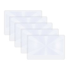 5 Pcs 3X Credit Card Size Pocket Magnifier Wallet Magnifying Lense Jewelry Loupe