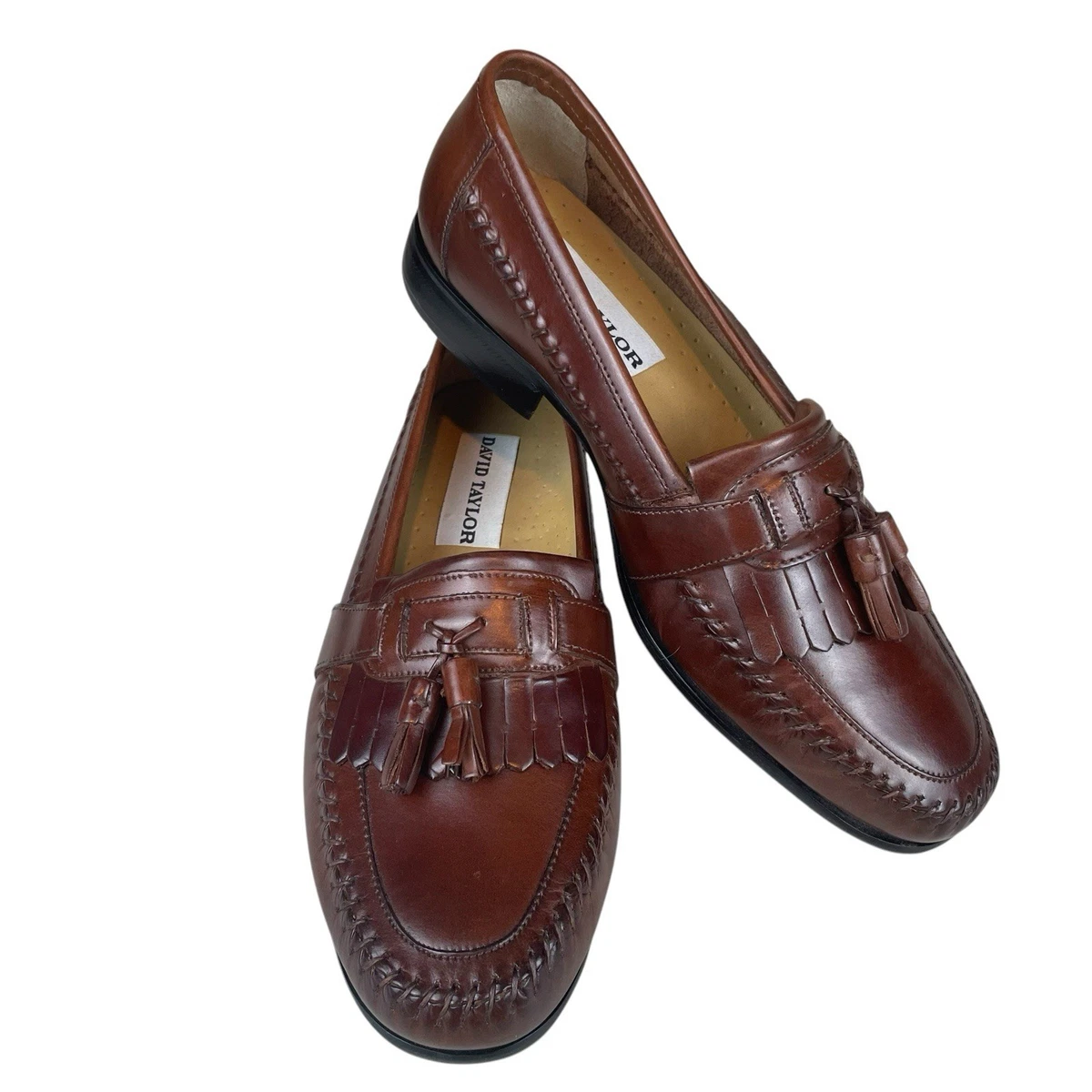 David Taylor Brown Leather Loafers David Taylor Loafer Brown Casual Shoes for Men for sale | eBay main image 2