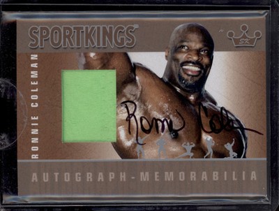 2010 Sportkings Ronnie Coleman Silver Competition Worn Auto Rare SP