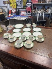 Vintage Queens Green Solian Ware Soho Pottery Ltd 23 Piece Dining Set