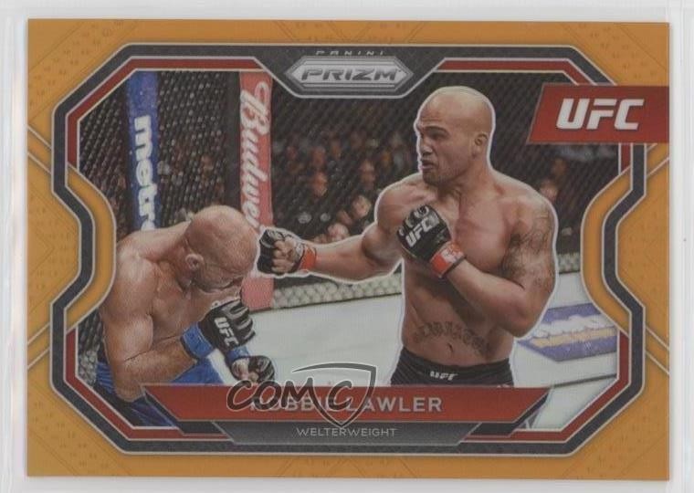 2021 Panini Prizm UFC Orange Prizm 61/99 Robbie Lawler #195 g5j