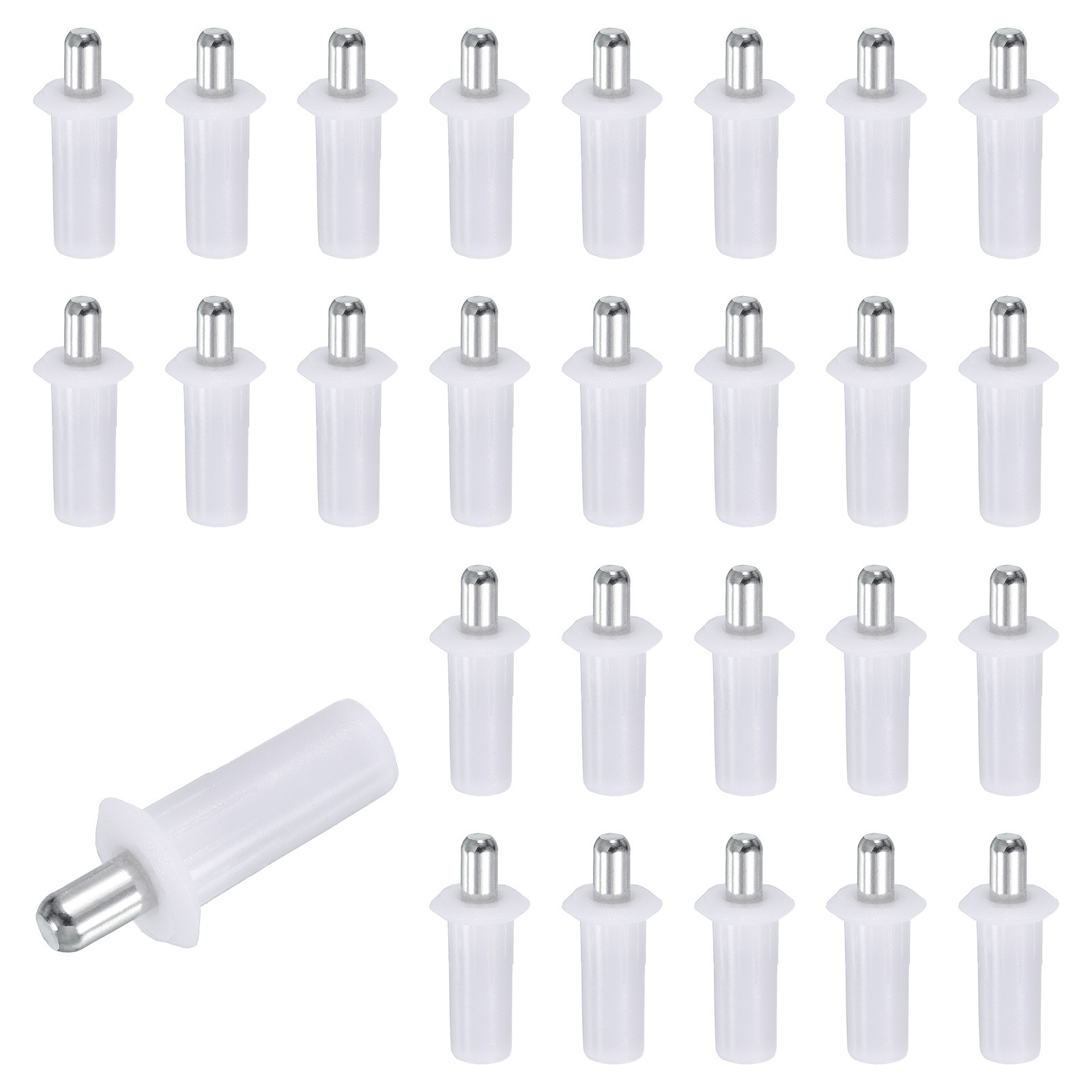 40Pcs Shutter Repair Pins 0.94"x0.39" Metal Spring Loaded Pins White
