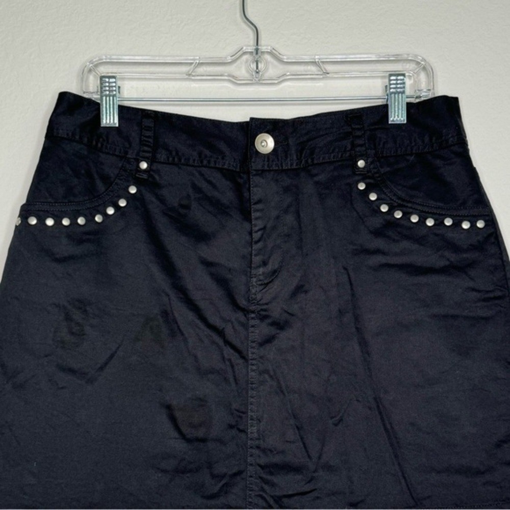Bamboo Traders Black Solid Chic Mini Skort- Sz 10 - image 3