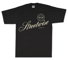 Streetwise SCRIPT SEAL Graphic T-Shirt Black M-L-XL-2XL-3XL-4XL-5XL