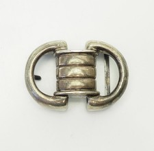 Vintage modern heavy sterling silver belt buckle by E. Rand