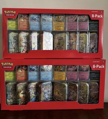 costco pokemon cards prismatic Pokemon Prismatic Evolutions Costco 8 Mini-Tin Bundle sealed Lot Of 2