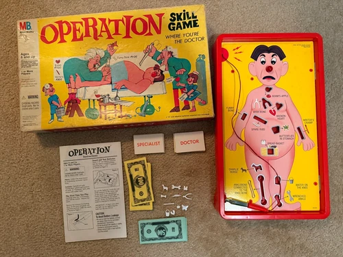 VTG RETRO 1997 COLLECTOR'S Original "OPERATION" Skill Game Hasbro Untested