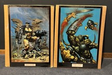 Vintage Simon Bisley Artwork-High Octane/Lord Tyler Metal Print Lot-NIP-1993