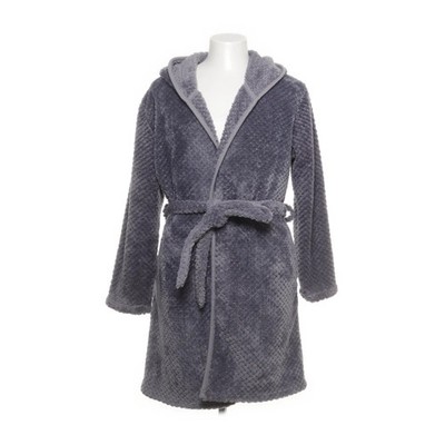 Home Creation, Bademantel, Größe: M, Grau, Polyester, Fischgräte, Fleece #x5V