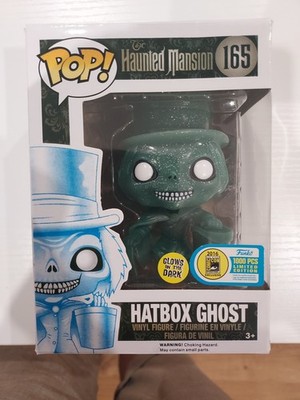Funko Pop The Haunted Mansion Hatbox Ghost #165 SDCC 2016 GITD Limited