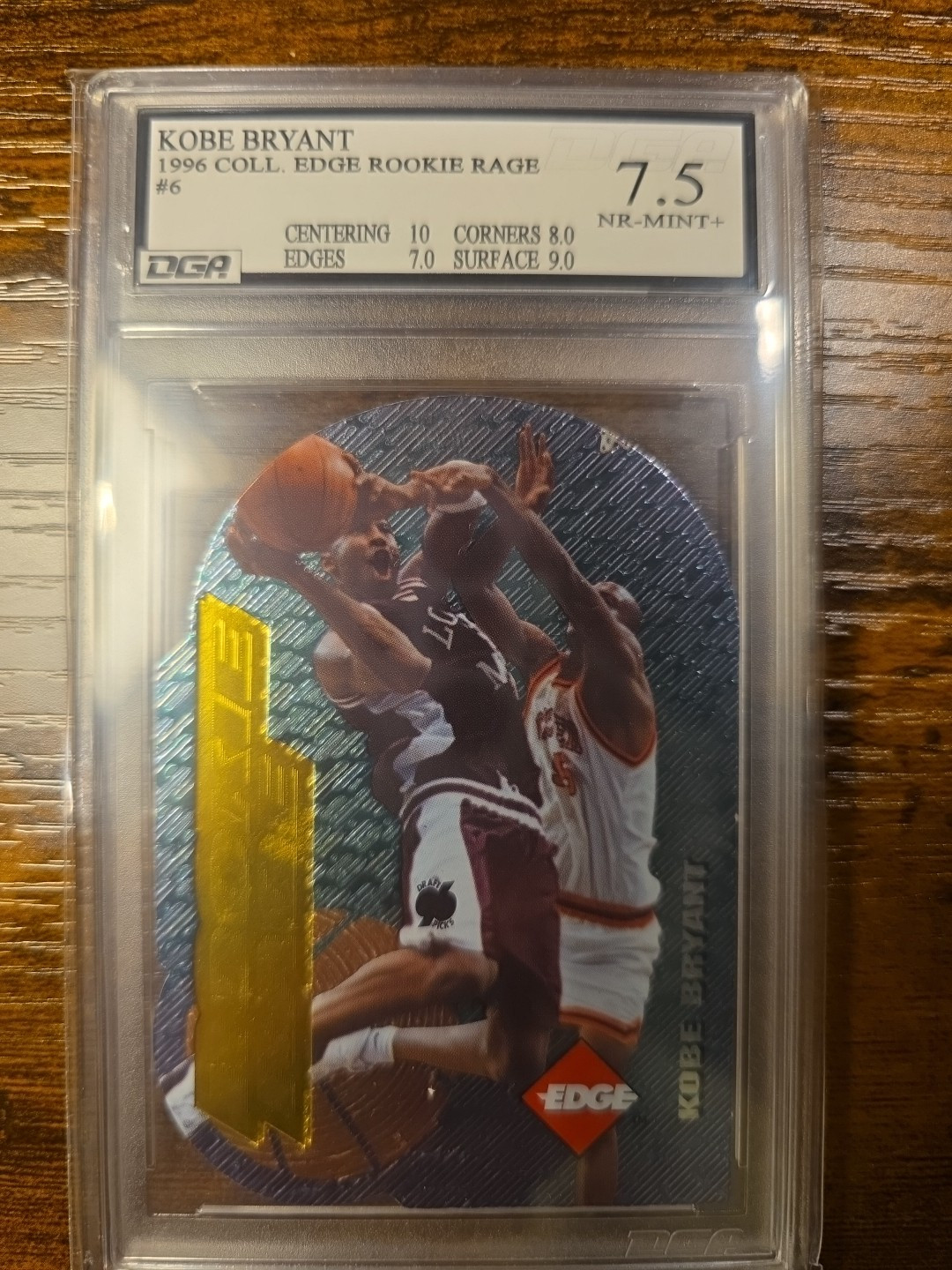 1996 Collector's Edge Rookie Rage Die-Cut #6 Kobe Bryant (RC)