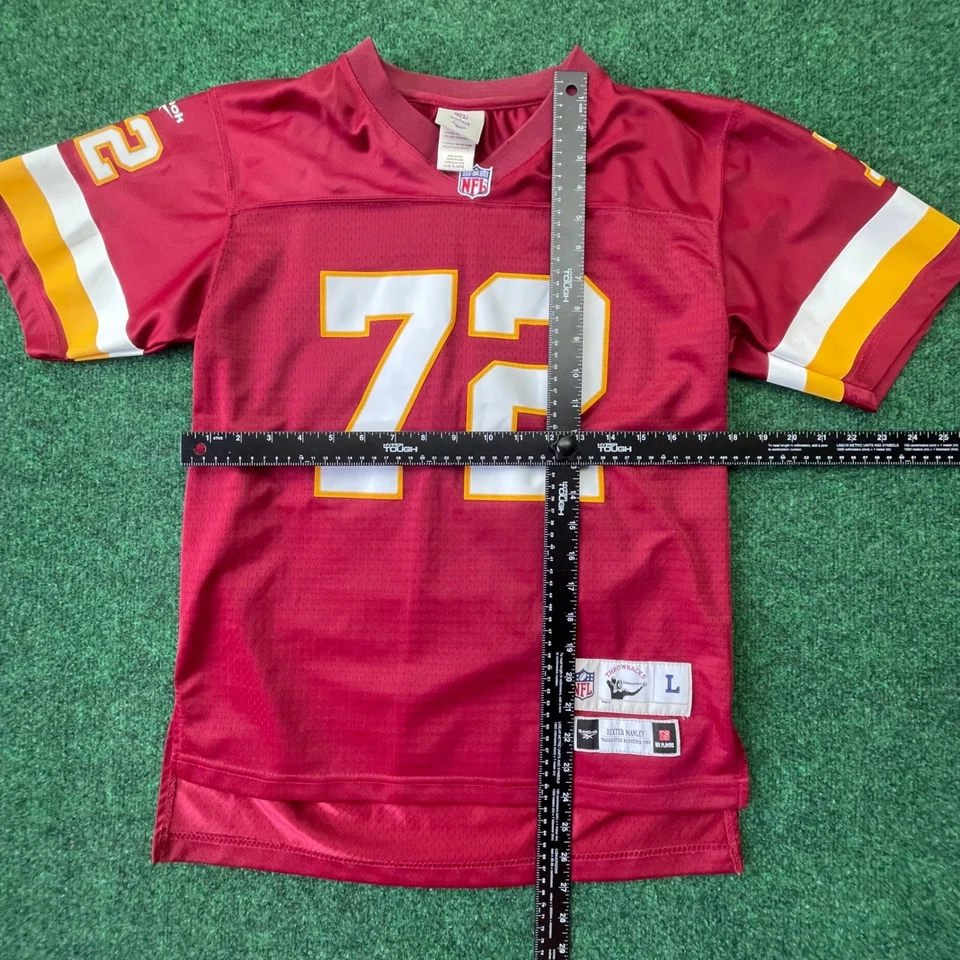 Vintage Dexter Manley Washington Redskins 72 Reebok NFL Kids Jersey L - Image 2 of 4