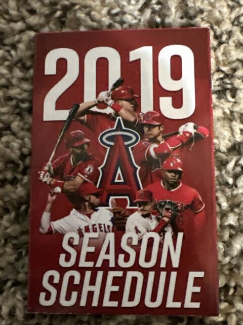 MLB 2019 LOS ANGELES ANGELS POCKET SCHEDULE Shohei Ohtani Mike Trout Pujols