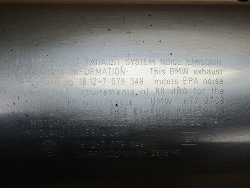 BMW F800GS 2008 38,115 miles exhaust silencer (10140) - Picture 9 of 10
