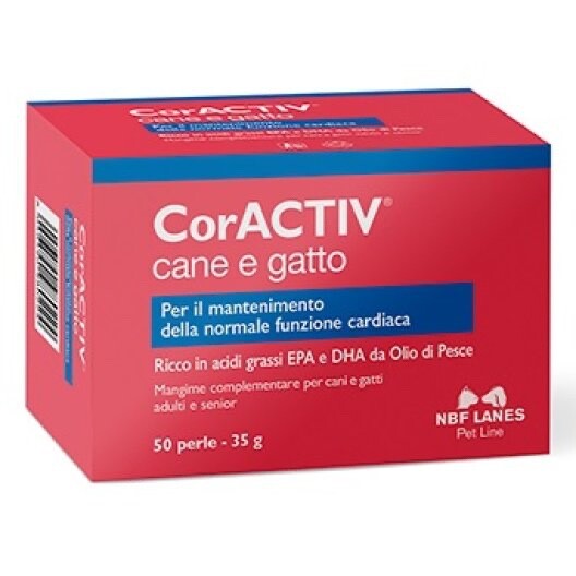 Nbf Coractiv Integratore Cardiaco 50 Perle | Per Cani e Gatti Malati